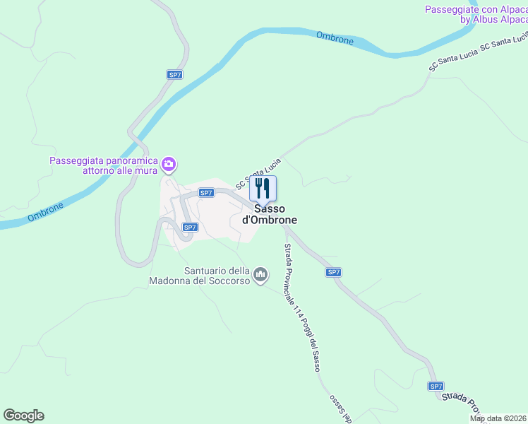 map of restaurants, bars, coffee shops, grocery stores, and more near 12 SP7 in Provincia di Grosseto