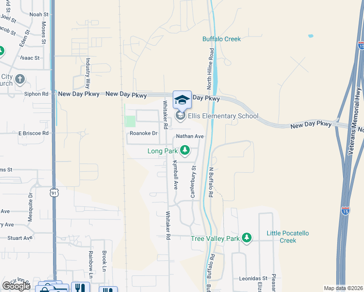 map of restaurants, bars, coffee shops, grocery stores, and more near 562 Taylor Avenue in Chubbuck
