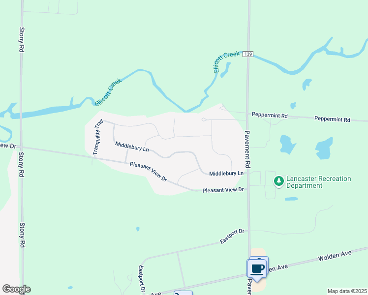 map of restaurants, bars, coffee shops, grocery stores, and more near 36 Middlebury Lane in Lancaster