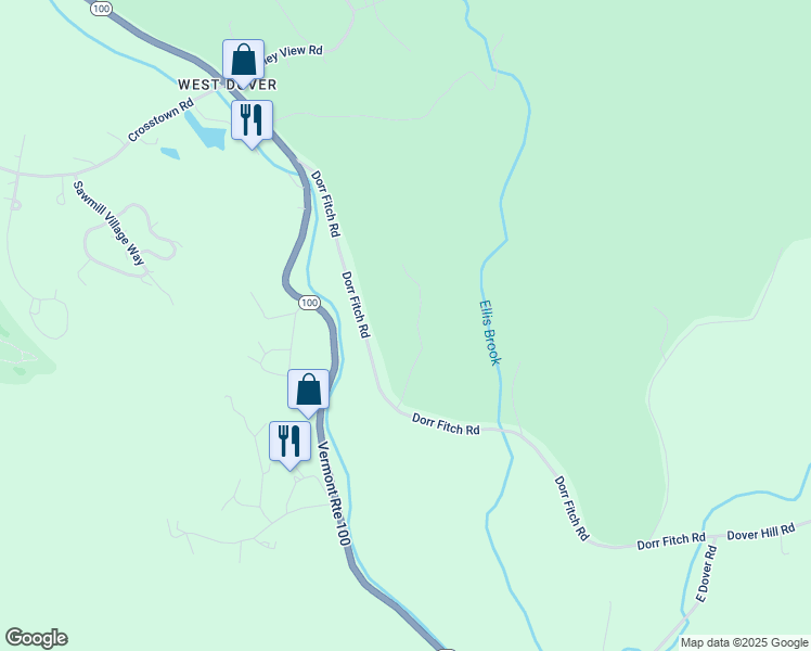 map of restaurants, bars, coffee shops, grocery stores, and more near 55 Dorr Fitch Road in Dover
