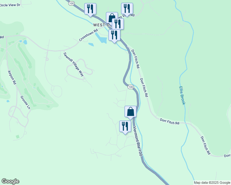 map of restaurants, bars, coffee shops, grocery stores, and more near 6F Dover Green Loop in Dover