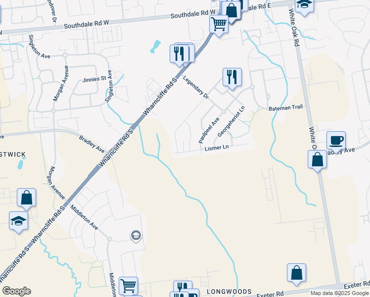 map of restaurants, bars, coffee shops, grocery stores, and more near 4322 Lismer Lane in London