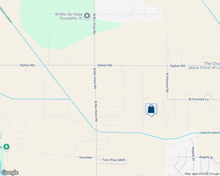 map of restaurants, bars, coffee shops, grocery stores, and more near 11626-11960 North Rio Vista Road in Pocatello
