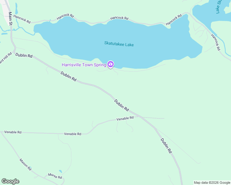 map of restaurants, bars, coffee shops, grocery stores, and more near 164 Skatutakee Road in Harrisville