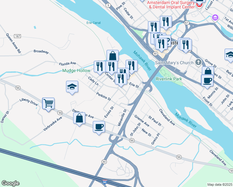 map of restaurants, bars, coffee shops, grocery stores, and more near 49 Florida Avenue in Amsterdam