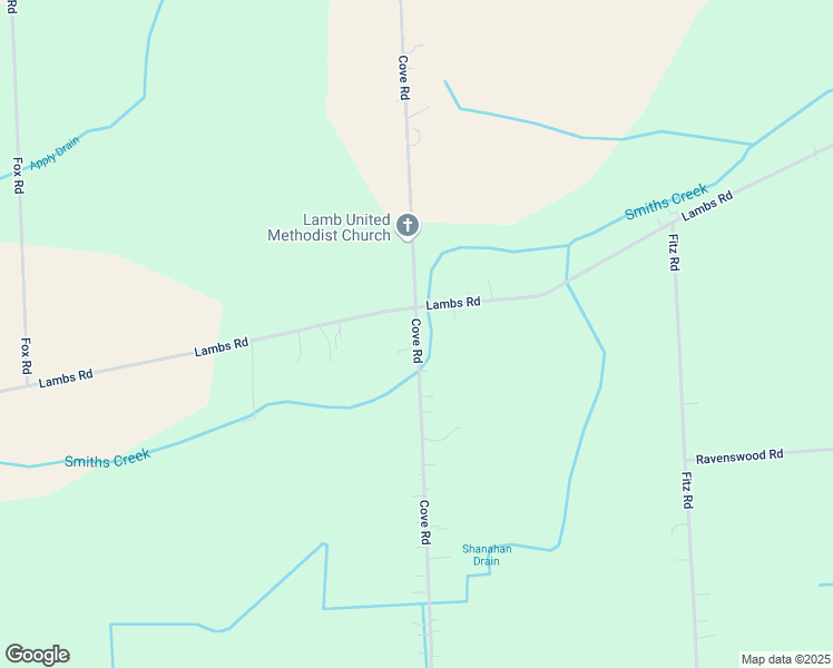 map of restaurants, bars, coffee shops, grocery stores, and more near 9643 Lambs Road in Goodells