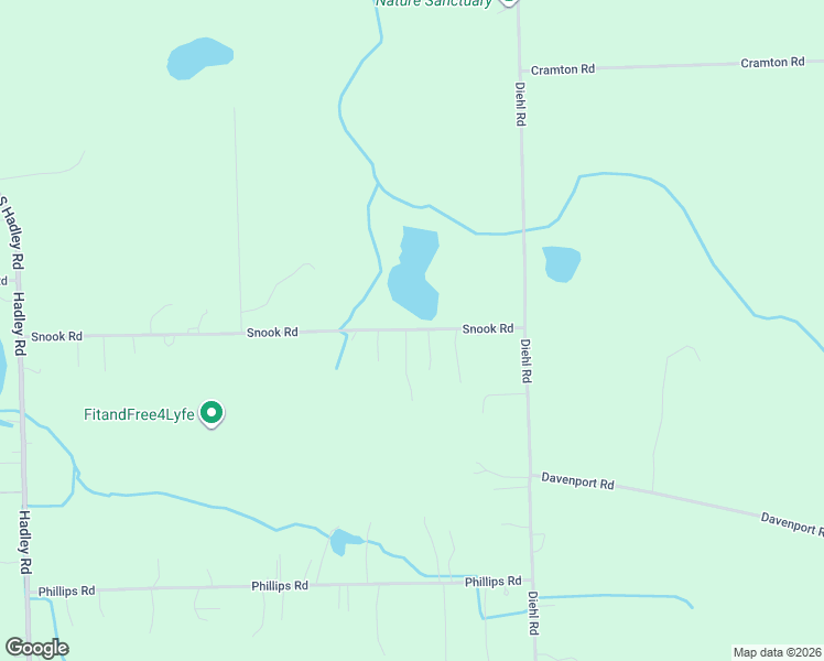 map of restaurants, bars, coffee shops, grocery stores, and more near 4141 Snook Road in Metamora