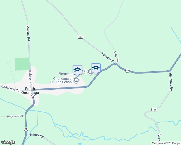 map of restaurants, bars, coffee shops, grocery stores, and more near 4543 South Onondaga Road in Nedrow