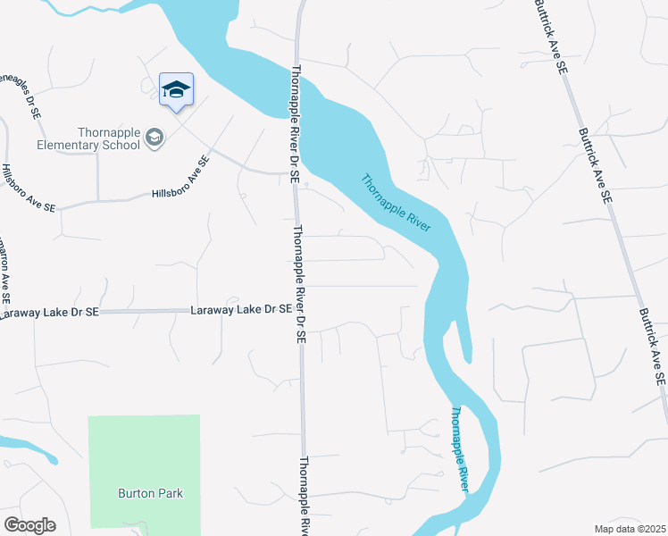map of restaurants, bars, coffee shops, grocery stores, and more near 7268 Mountain Ash Drive Southeast in Grand Rapids