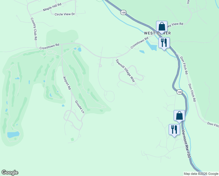 map of restaurants, bars, coffee shops, grocery stores, and more near 52 Springhill Road in Dover