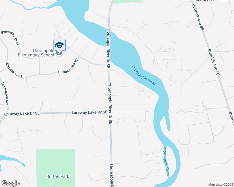 map of restaurants, bars, coffee shops, grocery stores, and more near 7268 Mountain Ash Drive Southeast in Grand Rapids