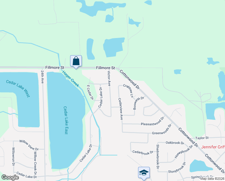 map of restaurants, bars, coffee shops, grocery stores, and more near 9100 Victor Avenue in Georgetown Township