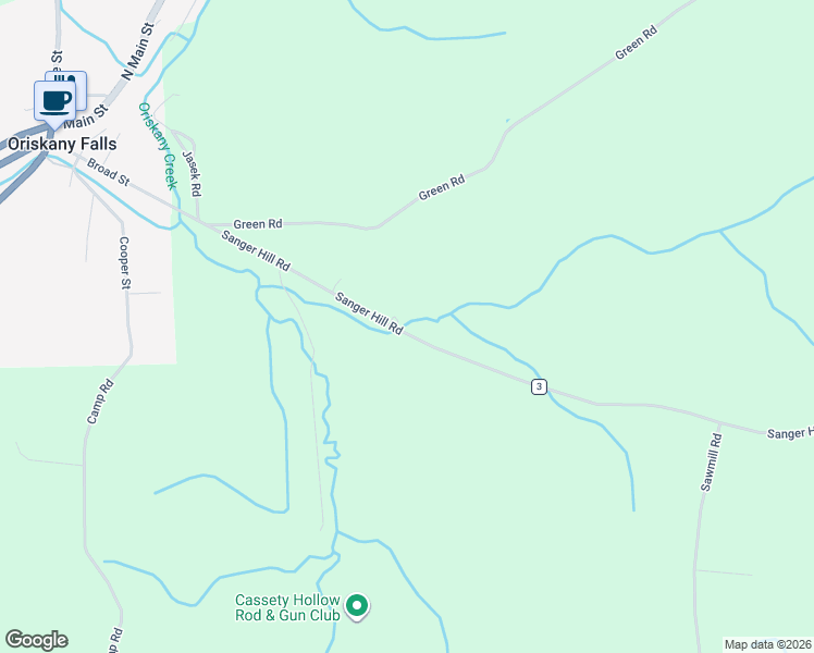 map of restaurants, bars, coffee shops, grocery stores, and more near 6649 Sanger Hill Rd in Oriskany Falls