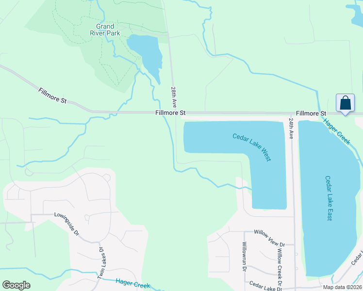 map of restaurants, bars, coffee shops, grocery stores, and more near 9082 28th Avenue in Georgetown Township