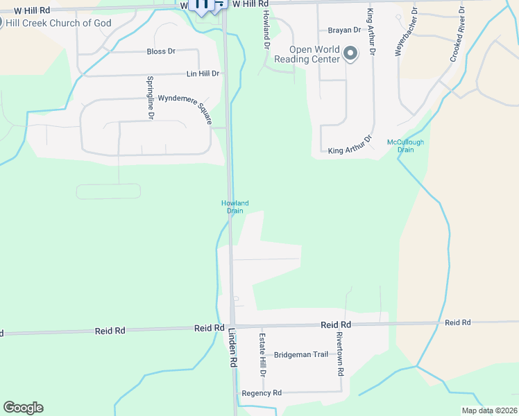 map of restaurants, bars, coffee shops, grocery stores, and more near 6303 Linden Road in Swartz Creek