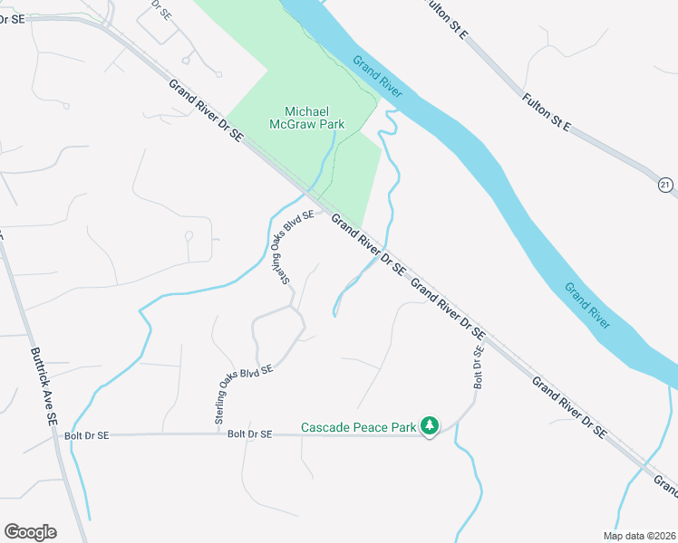 map of restaurants, bars, coffee shops, grocery stores, and more near 1680 Sterling Oaks Boulevard Southeast in Forest Hills