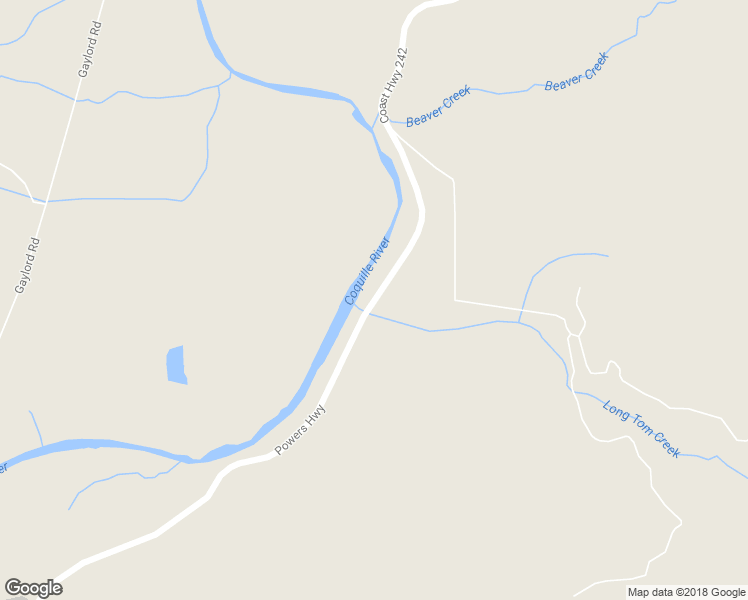 map of restaurants, bars, coffee shops, grocery stores, and more near Coast Highway 242 in Myrtle Point