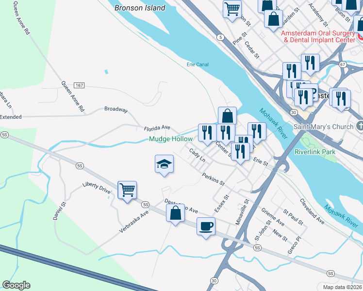 map of restaurants, bars, coffee shops, grocery stores, and more near 12 Putman Street in Amsterdam