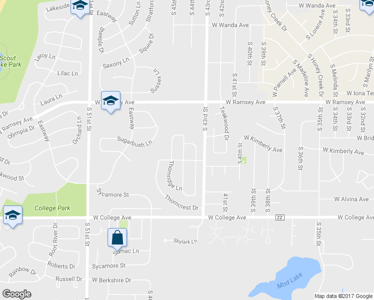 map of restaurants, bars, coffee shops, grocery stores, and more near 6094 Thornapple Drive in Greendale