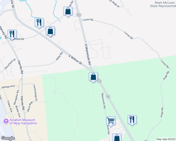 map of restaurants, bars, coffee shops, grocery stores, and more near 345 Rockingham Road in Londonderry