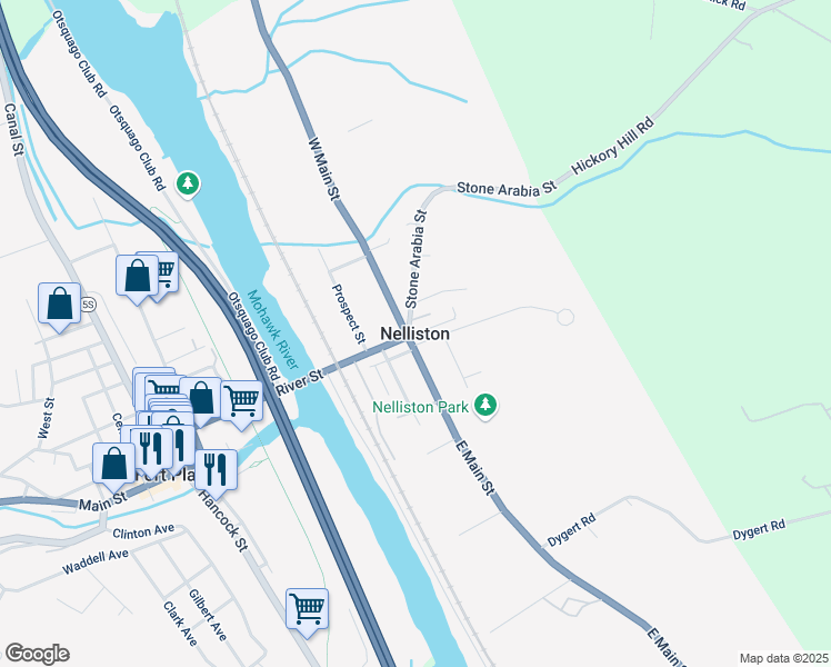 map of restaurants, bars, coffee shops, grocery stores, and more near in Nelliston