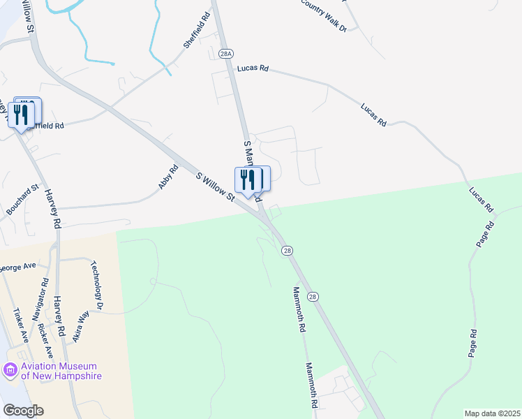 map of restaurants, bars, coffee shops, grocery stores, and more near 345 Rockingham Road in Londonderry