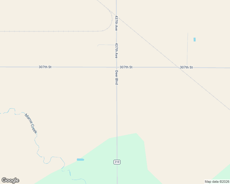 map of restaurants, bars, coffee shops, grocery stores, and more near Deer Boulevard in Yankton