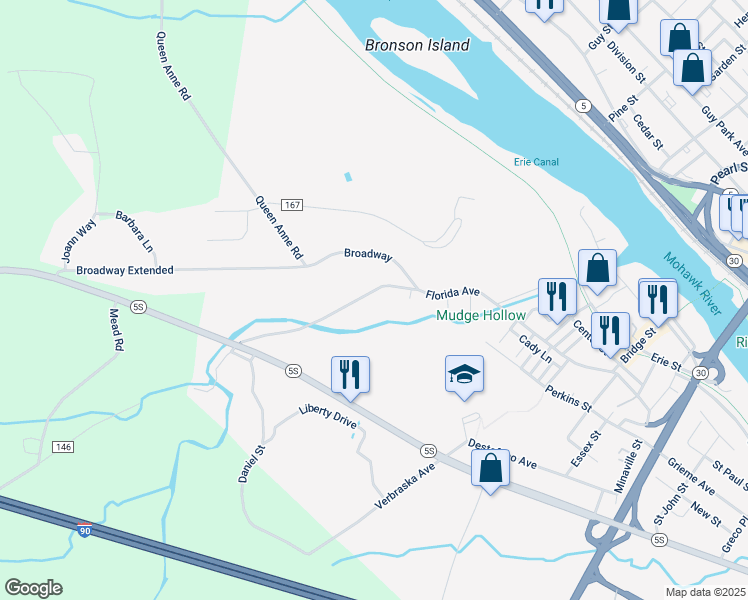 map of restaurants, bars, coffee shops, grocery stores, and more near 251 Florida Avenue in Amsterdam