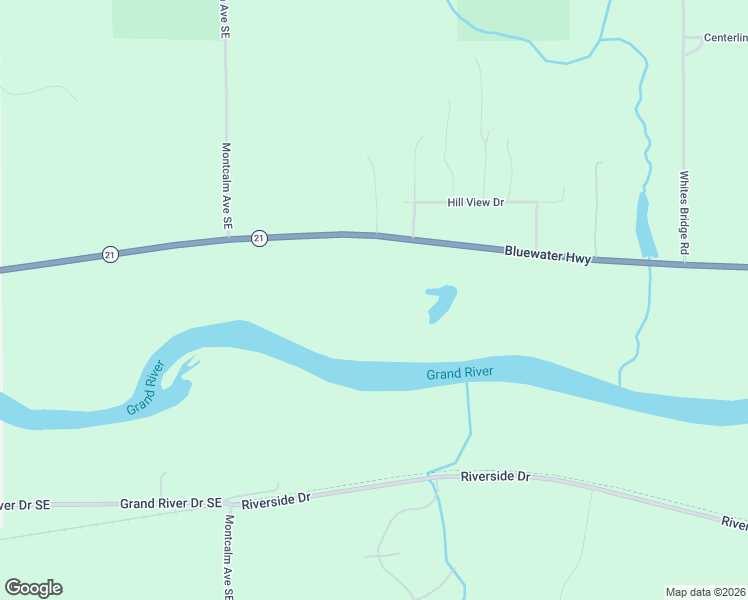 map of restaurants, bars, coffee shops, grocery stores, and more near 11645 Bluewater Highway in Lowell