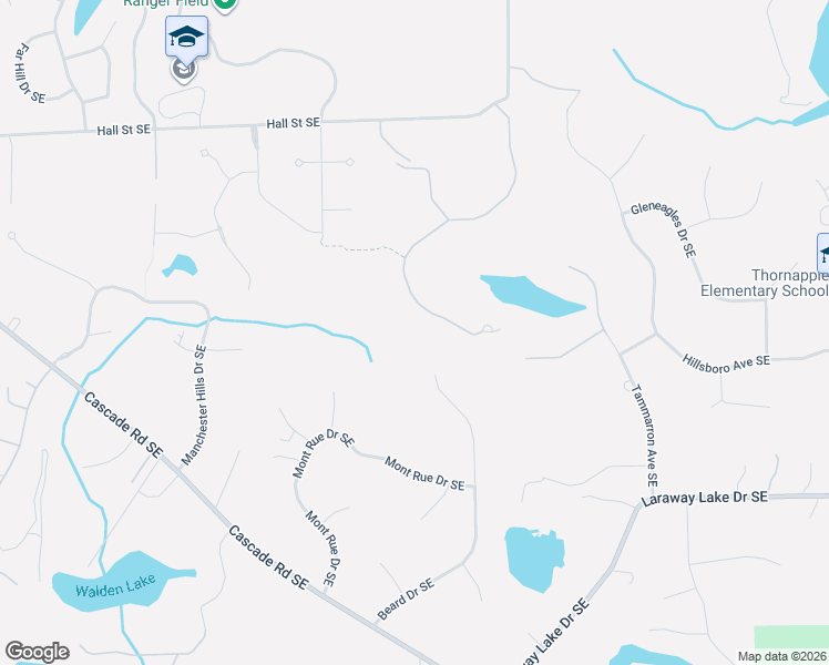 map of restaurants, bars, coffee shops, grocery stores, and more near 1505 Ballybunion Court Southeast in Grand Rapids