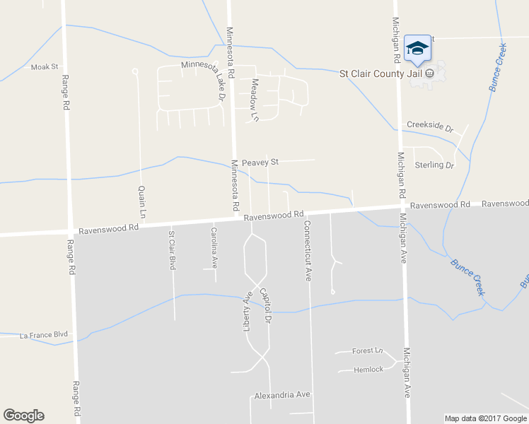 map of restaurants, bars, coffee shops, grocery stores, and more near 4212 Ravenswood Road in Port Huron