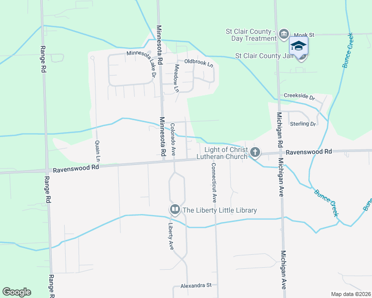 map of restaurants, bars, coffee shops, grocery stores, and more near 4212 Ravenswood Road in Port Huron