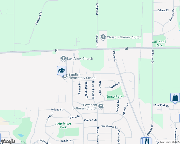 map of restaurants, bars, coffee shops, grocery stores, and more near 910 Greig Trail in Stoughton