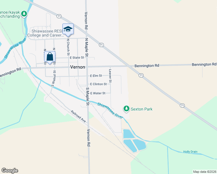 map of restaurants, bars, coffee shops, grocery stores, and more near 216 Leaver Street in Durand