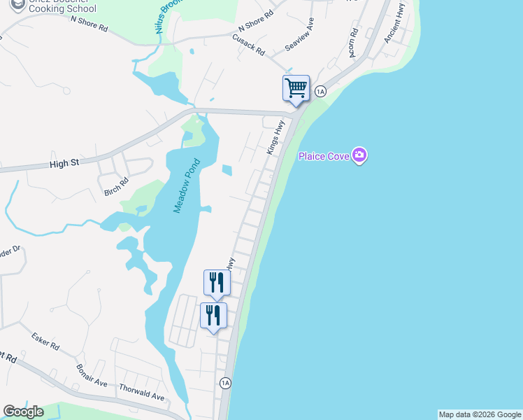 map of restaurants, bars, coffee shops, grocery stores, and more near 871 Ocean Boulevard in Hampton