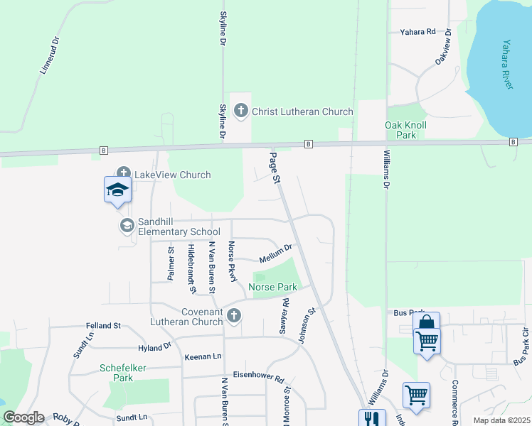 map of restaurants, bars, coffee shops, grocery stores, and more near 609 Nordic Trail in Stoughton