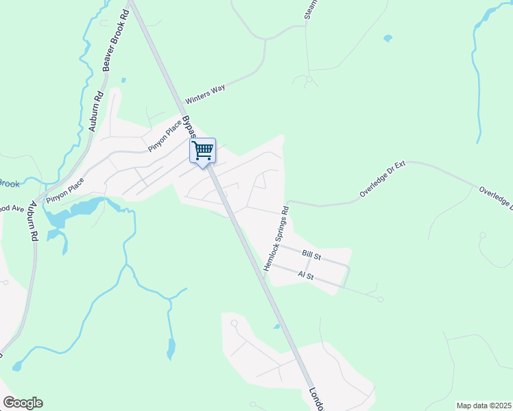 map of restaurants, bars, coffee shops, grocery stores, and more near 21 Brenda Drive in Derry