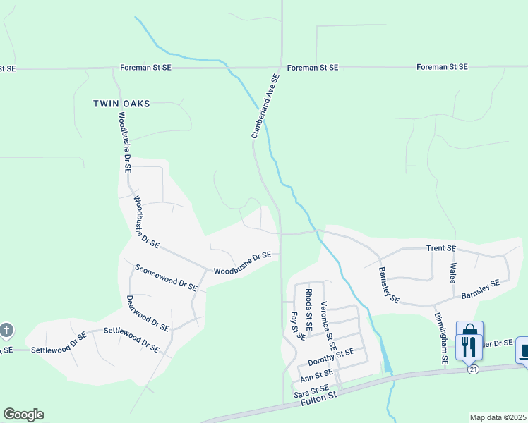 map of restaurants, bars, coffee shops, grocery stores, and more near 1554 Barnsley Road in Lowell