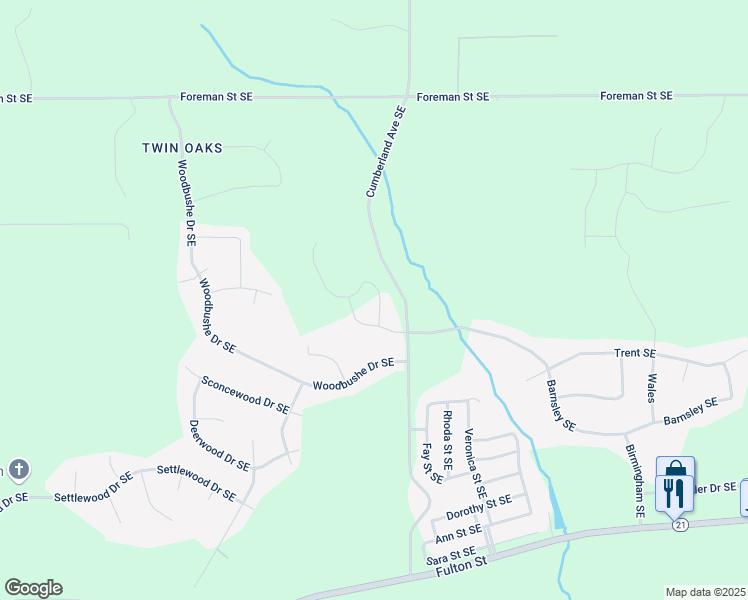 map of restaurants, bars, coffee shops, grocery stores, and more near 1554 Barnsley Road in Lowell