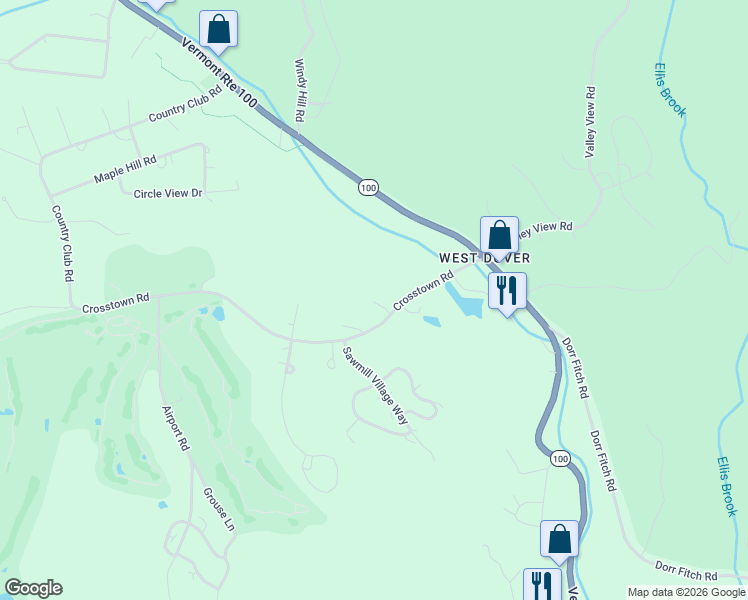 map of restaurants, bars, coffee shops, grocery stores, and more near 28E Cross Town Road in Dover