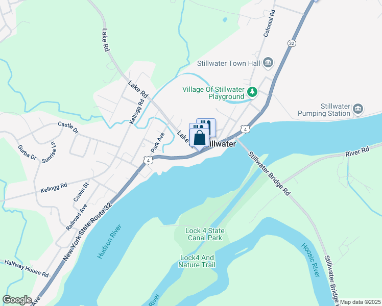 map of restaurants, bars, coffee shops, grocery stores, and more near 715 Hudson Avenue in Stillwater
