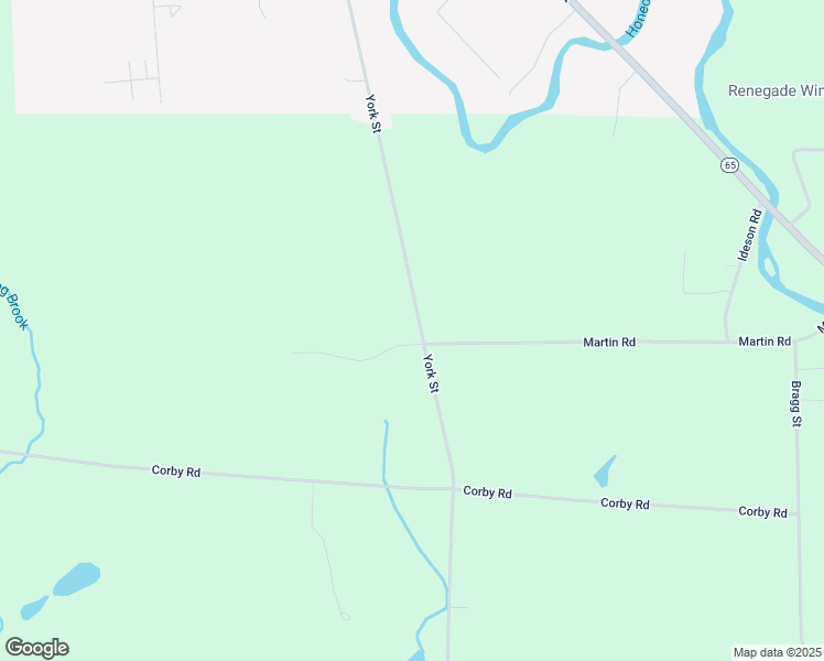 map of restaurants, bars, coffee shops, grocery stores, and more near 1148 York Street in Honeoye Falls