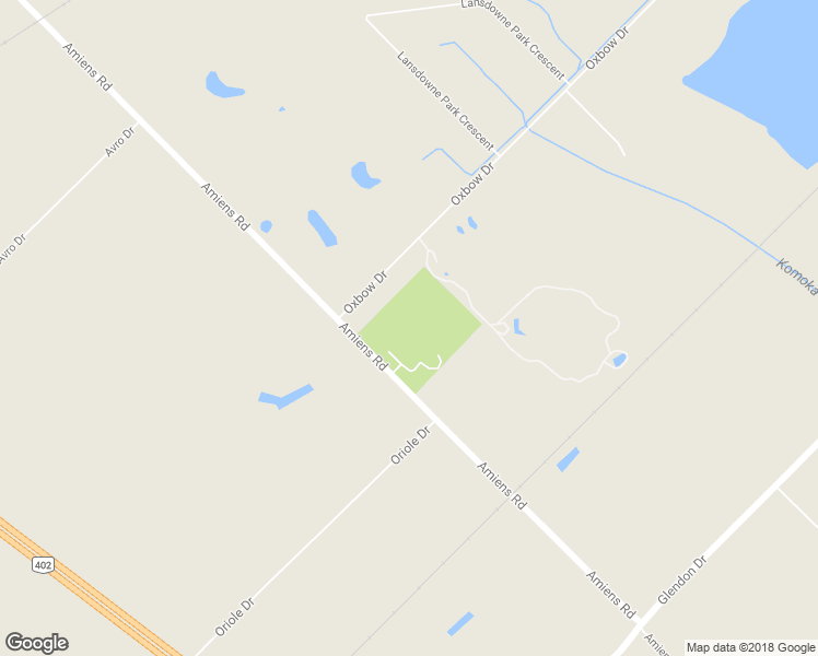 map of restaurants, bars, coffee shops, grocery stores, and more near 22838 Amiens Road in Mount Brydges