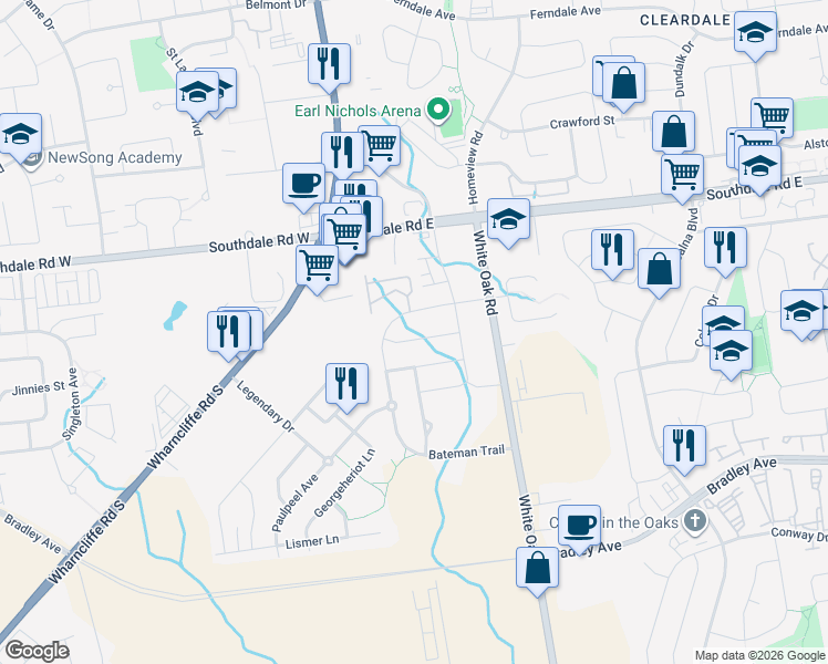 map of restaurants, bars, coffee shops, grocery stores, and more near 2871 Lemieux Walk in London