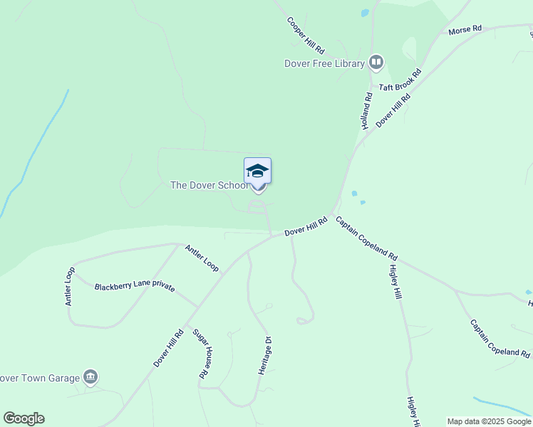 map of restaurants, bars, coffee shops, grocery stores, and more near Schoolhouse Road in Dover