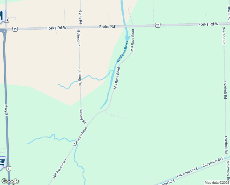 map of restaurants, bars, coffee shops, grocery stores, and more near 41773 Mill Race Road in Regional Municipality of Niagara