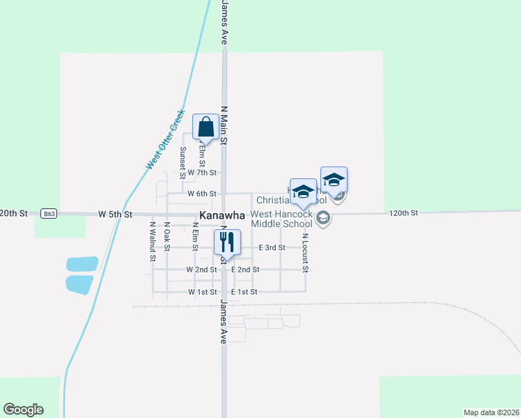 map of restaurants, bars, coffee shops, grocery stores, and more near 226 East 4th Street in Kanawha