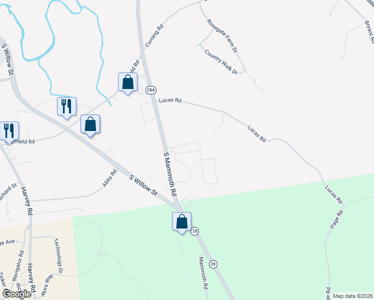 map of restaurants, bars, coffee shops, grocery stores, and more near 9 Bobcat Way in Manchester