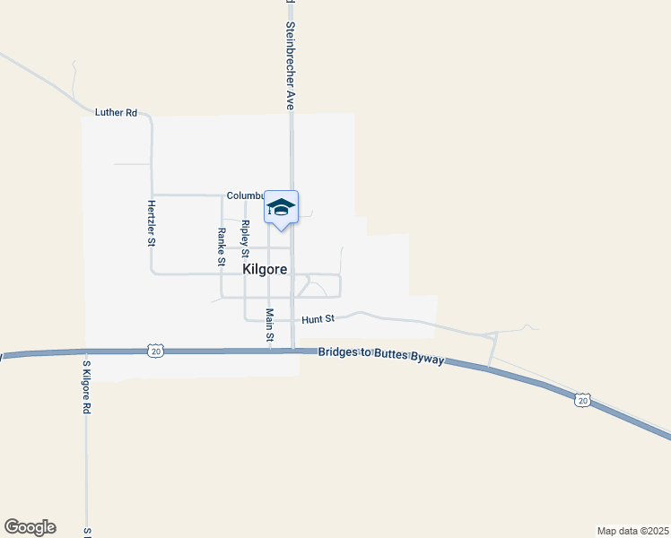 map of restaurants, bars, coffee shops, grocery stores, and more near 306 Washington Street in Kilgore