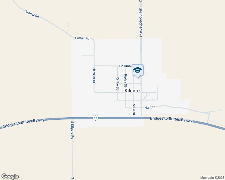 map of restaurants, bars, coffee shops, grocery stores, and more near 306 Washington Street in Kilgore